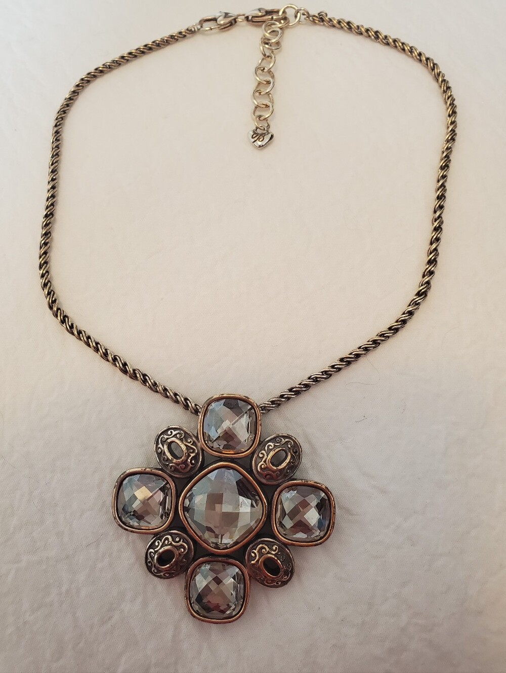 Brighton Venus Rising Necklace With Cluster Pendant That Can Be Worn As A Brooch
